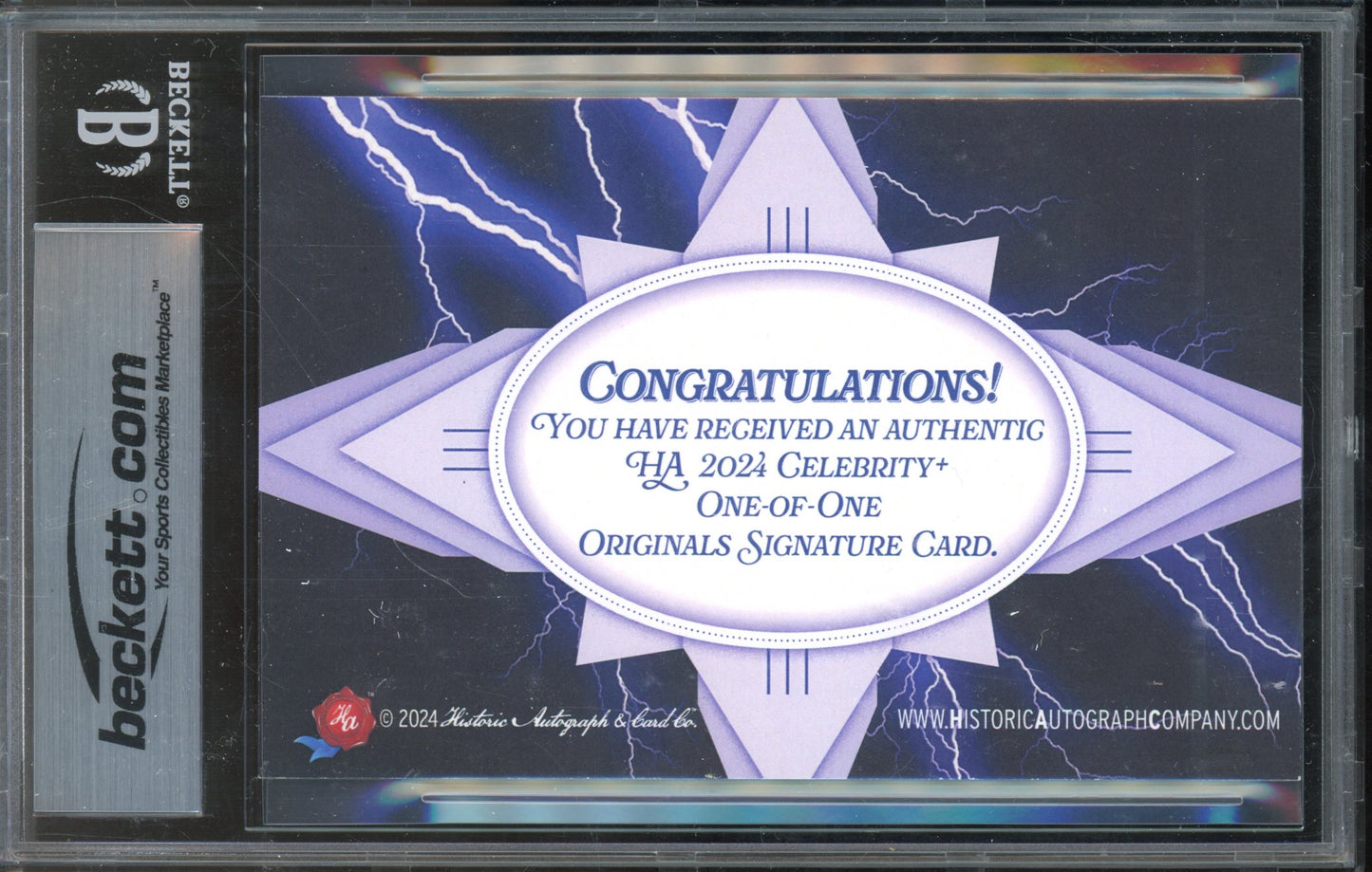 2024 Historic Autographs Jimmy Durante Beckett Authentic