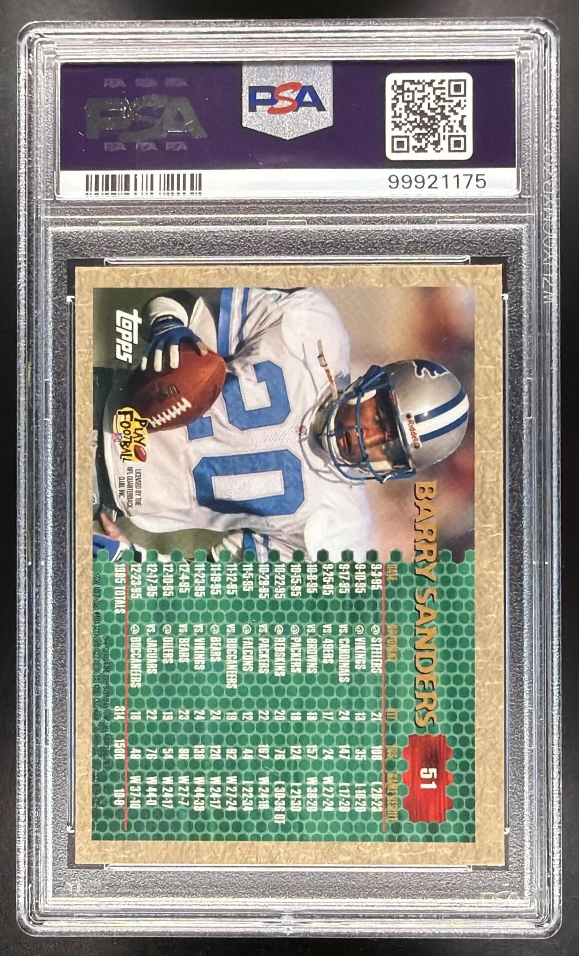 1996 Topps Chrome Barry Sanders #51 PSA 9