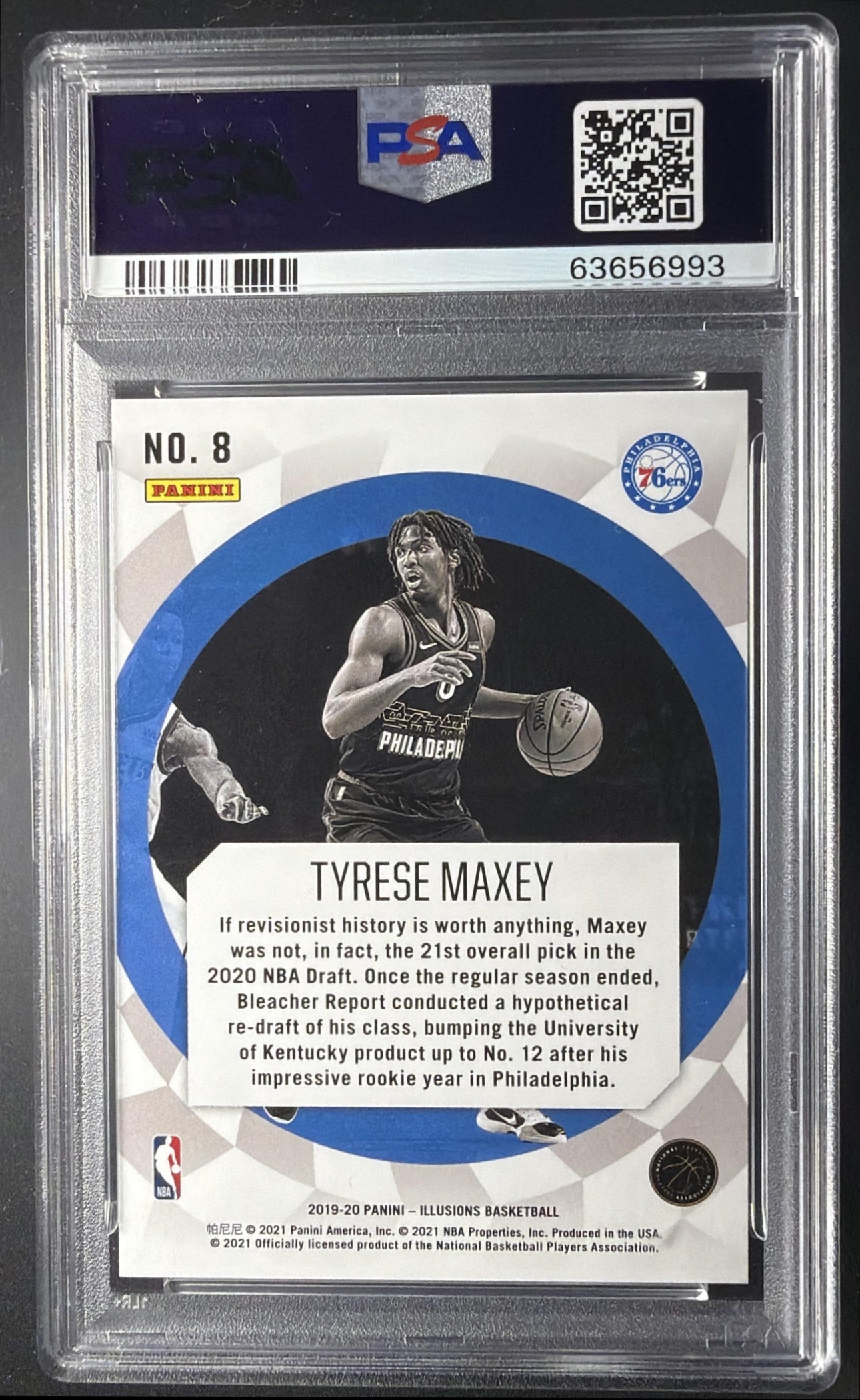 2019-20 Panini Illusions Tyrese Maxey Rookie Vision /5 RC PSA 10