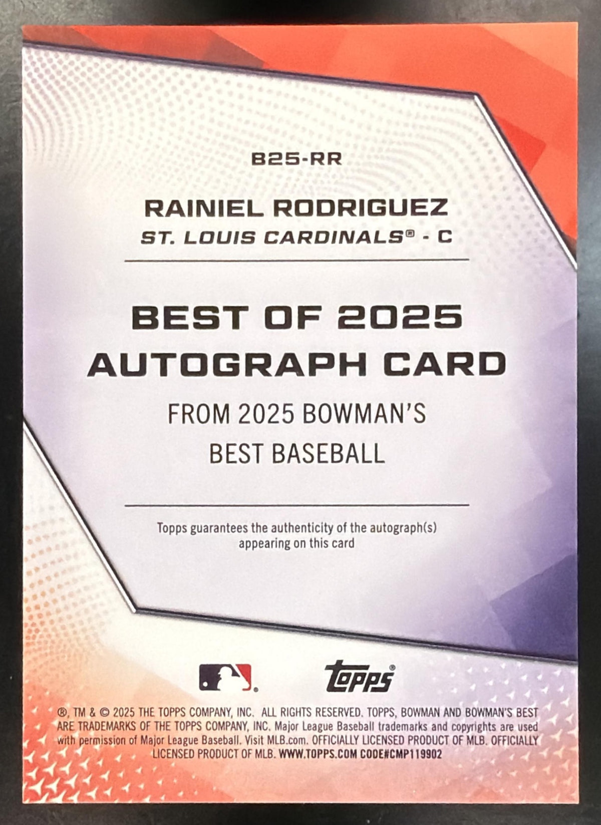 2025 Bowman's Best Rainiel Rodriguez #B25-RR Auto