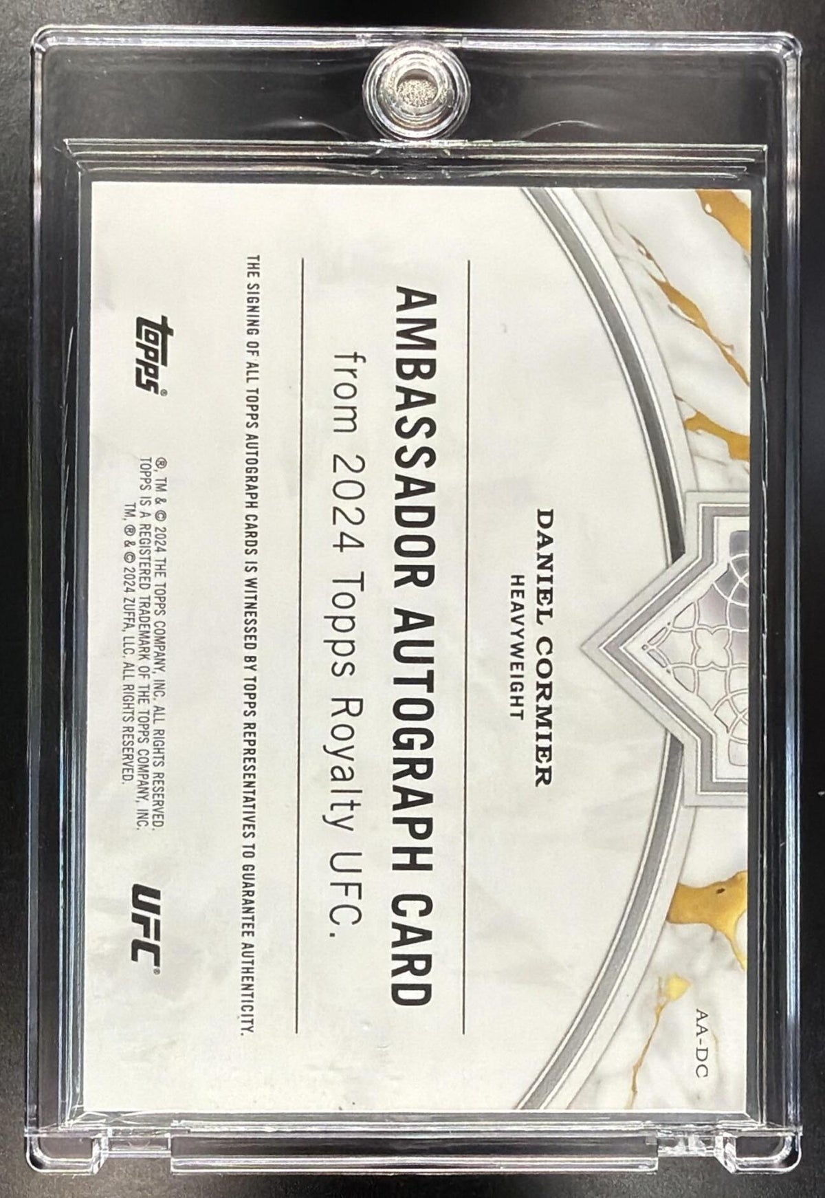 2024 Topps Royalty UFC Daniel Cormier #AA-DC Ambassador Auto Blue 16/25