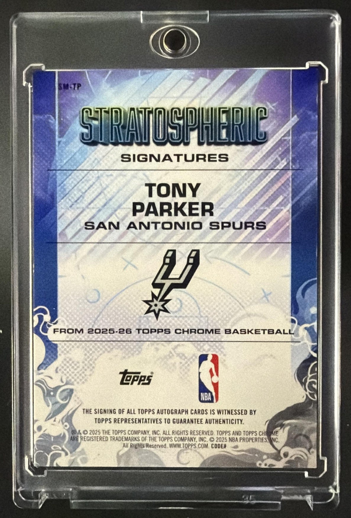 2024 Topps Chrome Tony Parker #73TA-TP 1973 Auto Orange Refractor /25