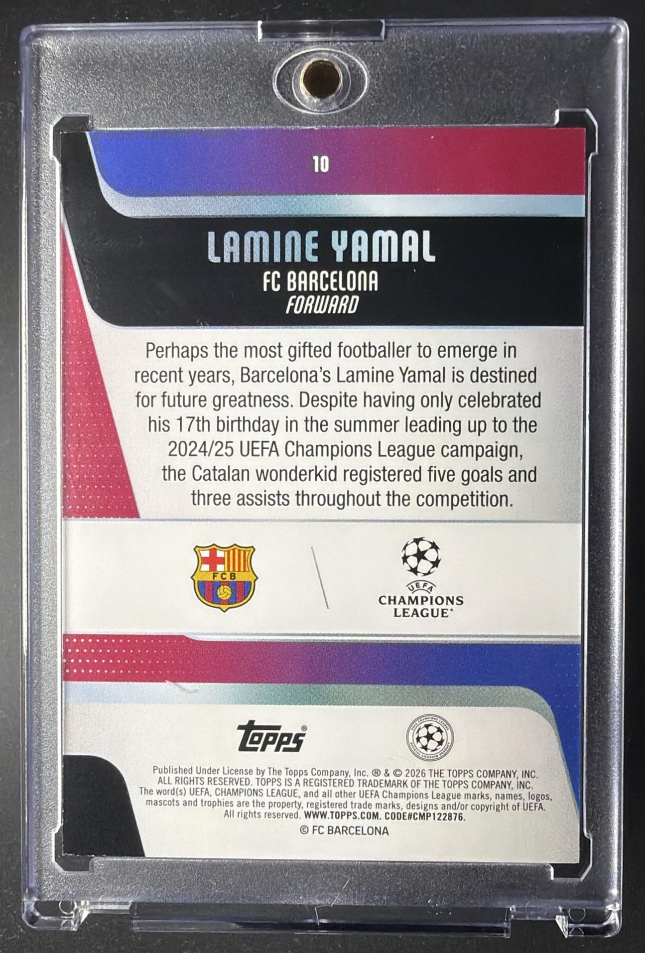 2025-26 Topps UEFA Club Competitions Lamine Yamal #10 SP