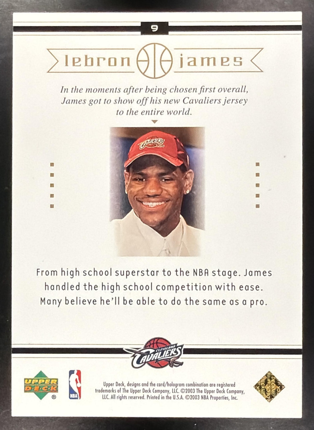 2003-04 Upper Deck LeBron James Box Set #9 RC Iconic