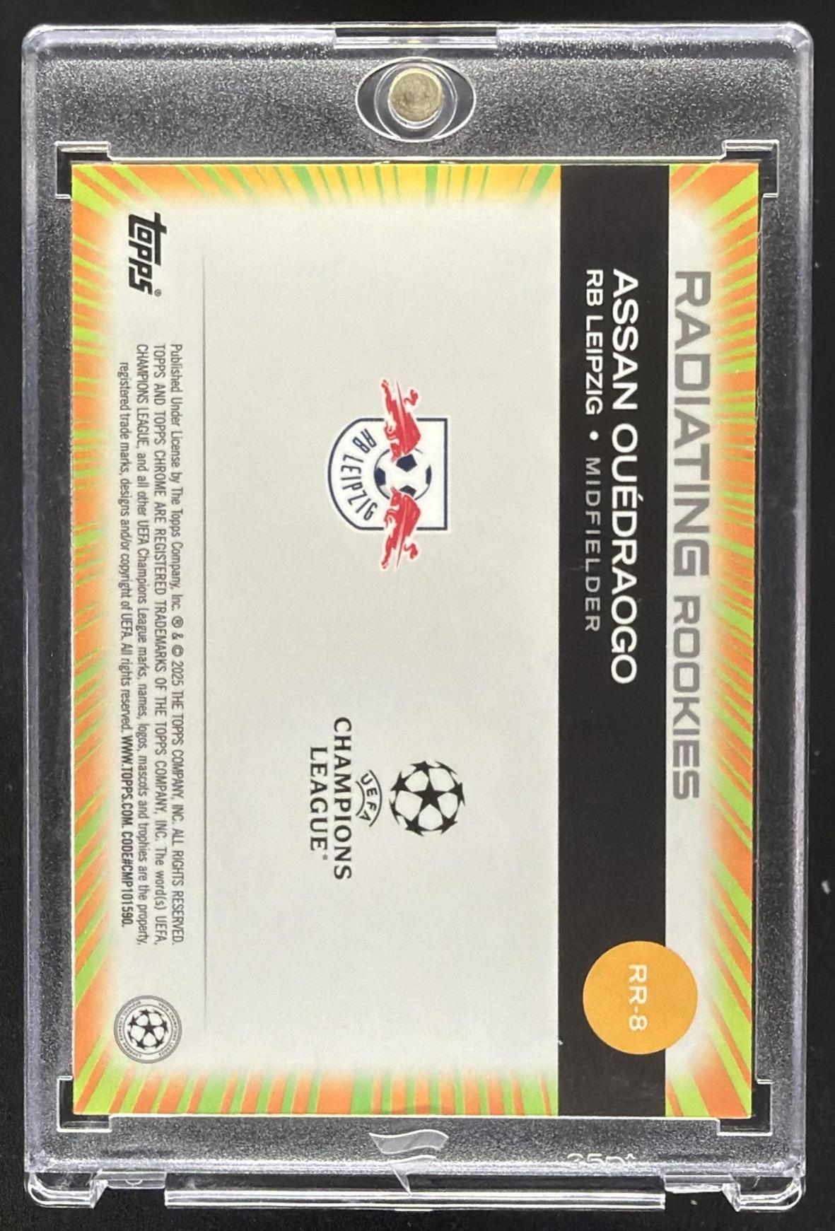 2024 Topps Chrome UEFA Club Assan Ouedraogo #RR-8 Radiating Rookies RC