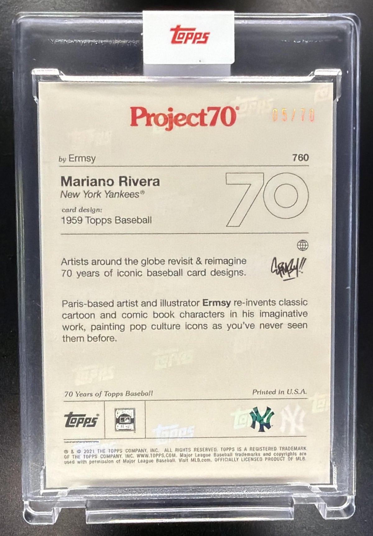 2021 Topps Project70 Mariano Rivera #760 Rainbow Foil /70