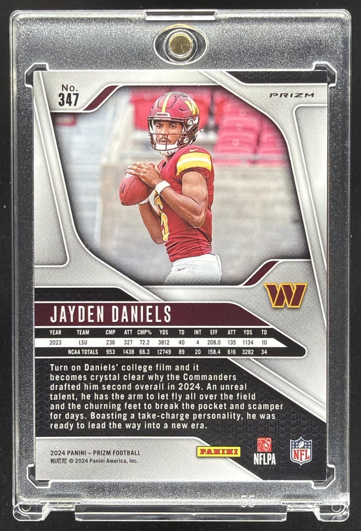 2024 Panini Prizm Jayden Daniels #347 Lazer RC