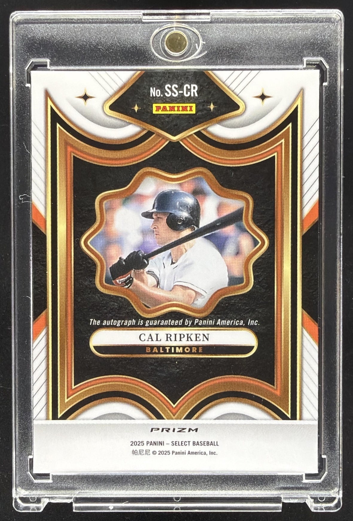 2025 Panini Select Cal Ripken #SS-CR Signature Selections Auto