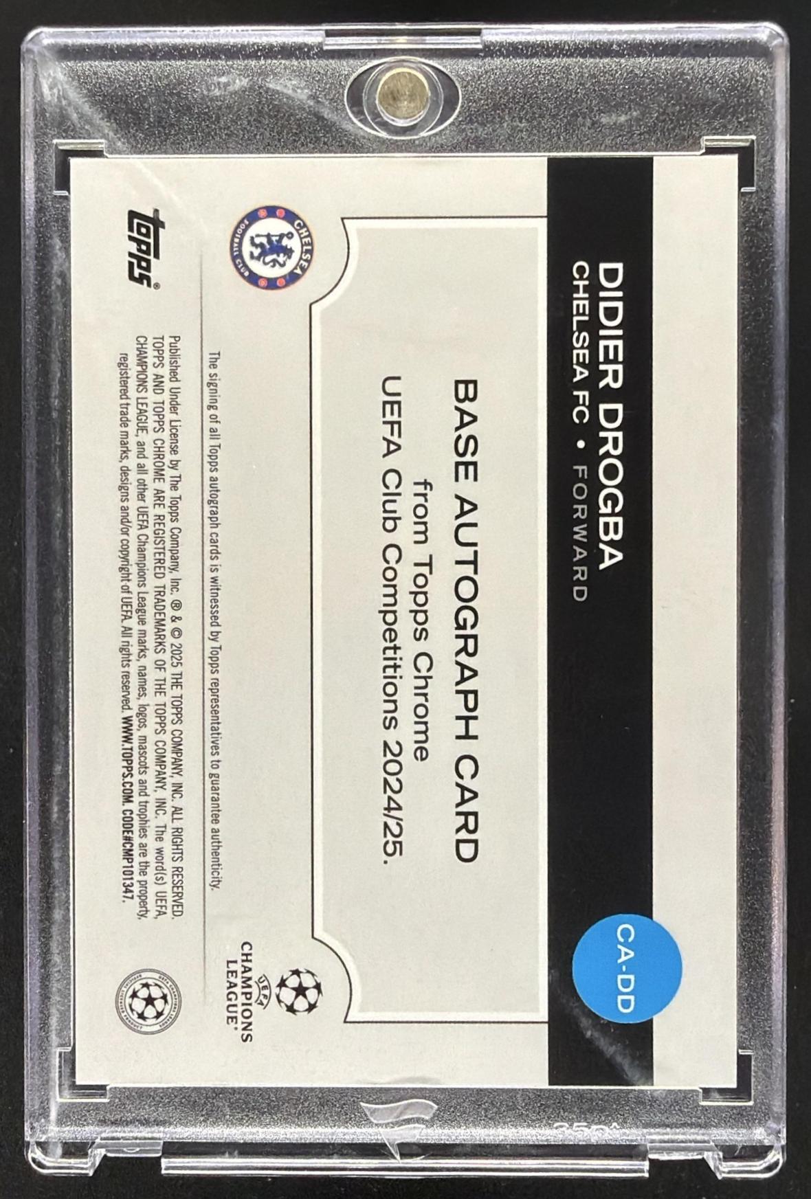 2024 Topps Chrome UEFA Club Competitions Didier Drogba #CA-DD Auto Magenta Refractor /75