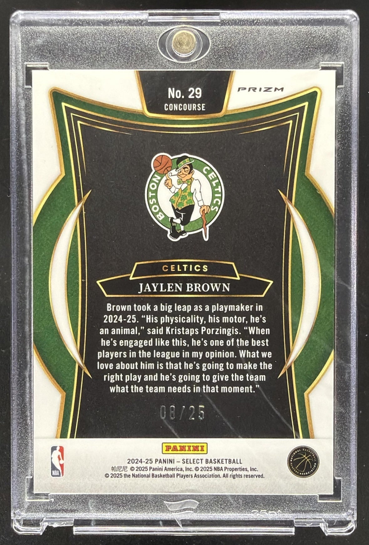 2024-25 Panini Select Jaylen Brown #29 Concourse Tie Dye Prizm 8/25