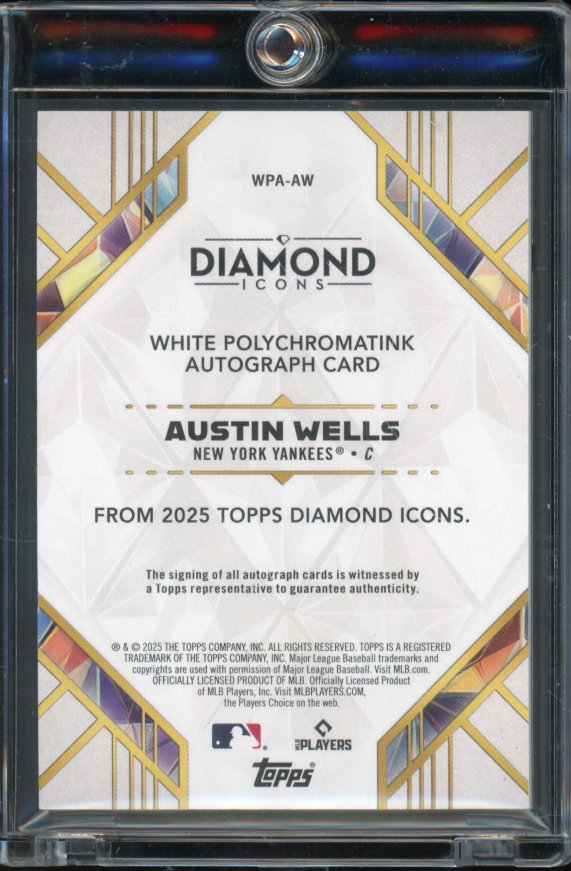 2025 Diamond Icons Austin Wells Green Auto 5/5