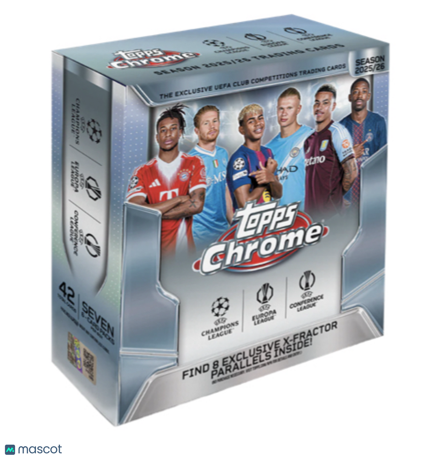 2025-26 Topps UEFA Club Competitions Chrome Soccer Mega Box
