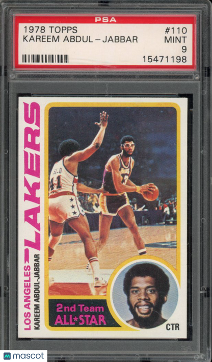 1978-79 Topps Kareem Abdul-Jabbar PSA 9