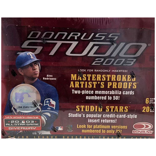 2003 Donruss Studio Baseball Hobby Box