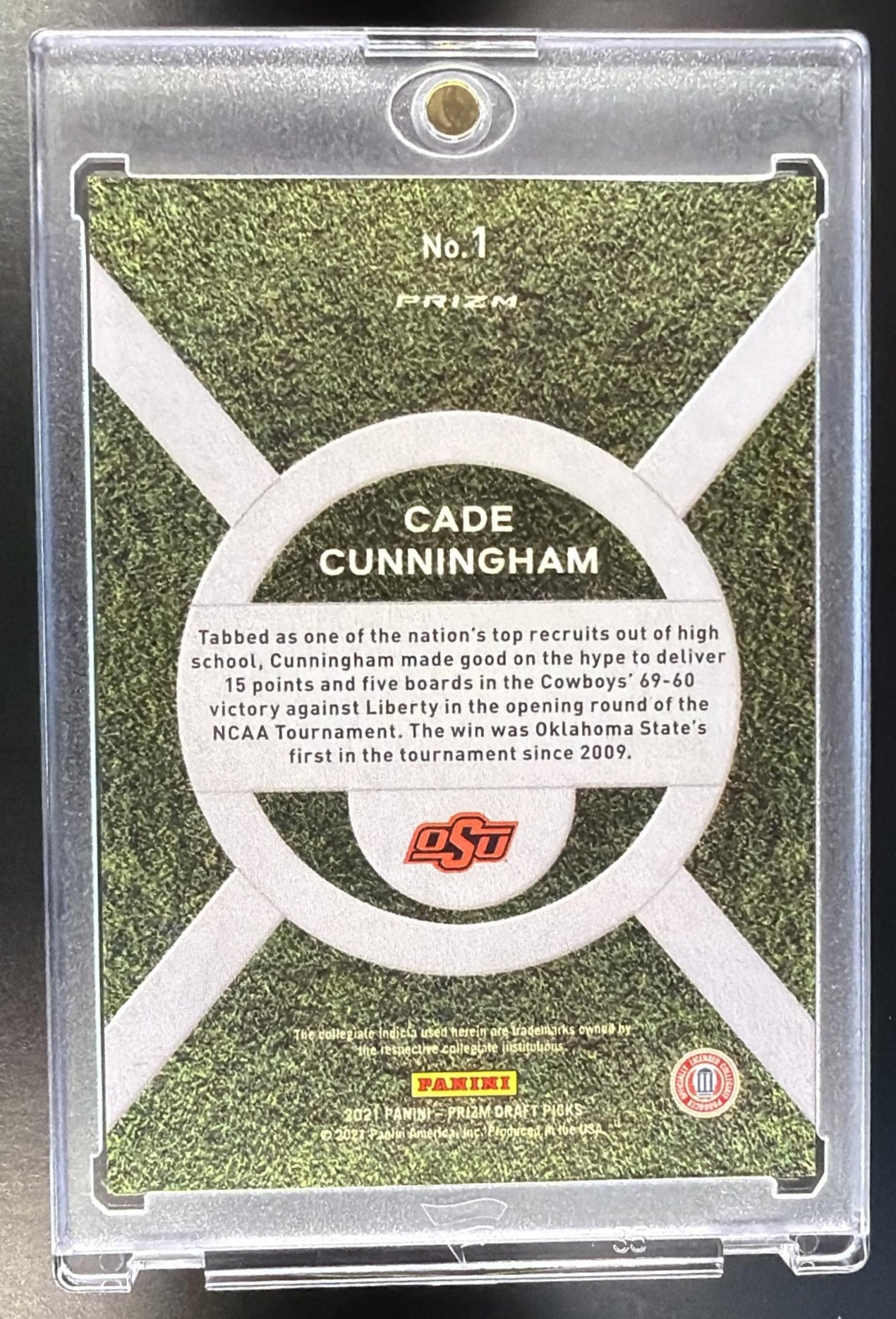 2021-22 Panini Prizm Draft Picks Cade Cunningham #1 On Campus