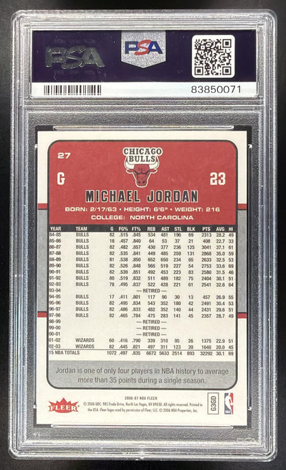 2006-07 Fleer Michael Jordan #27 PSA 9 SCRATCH