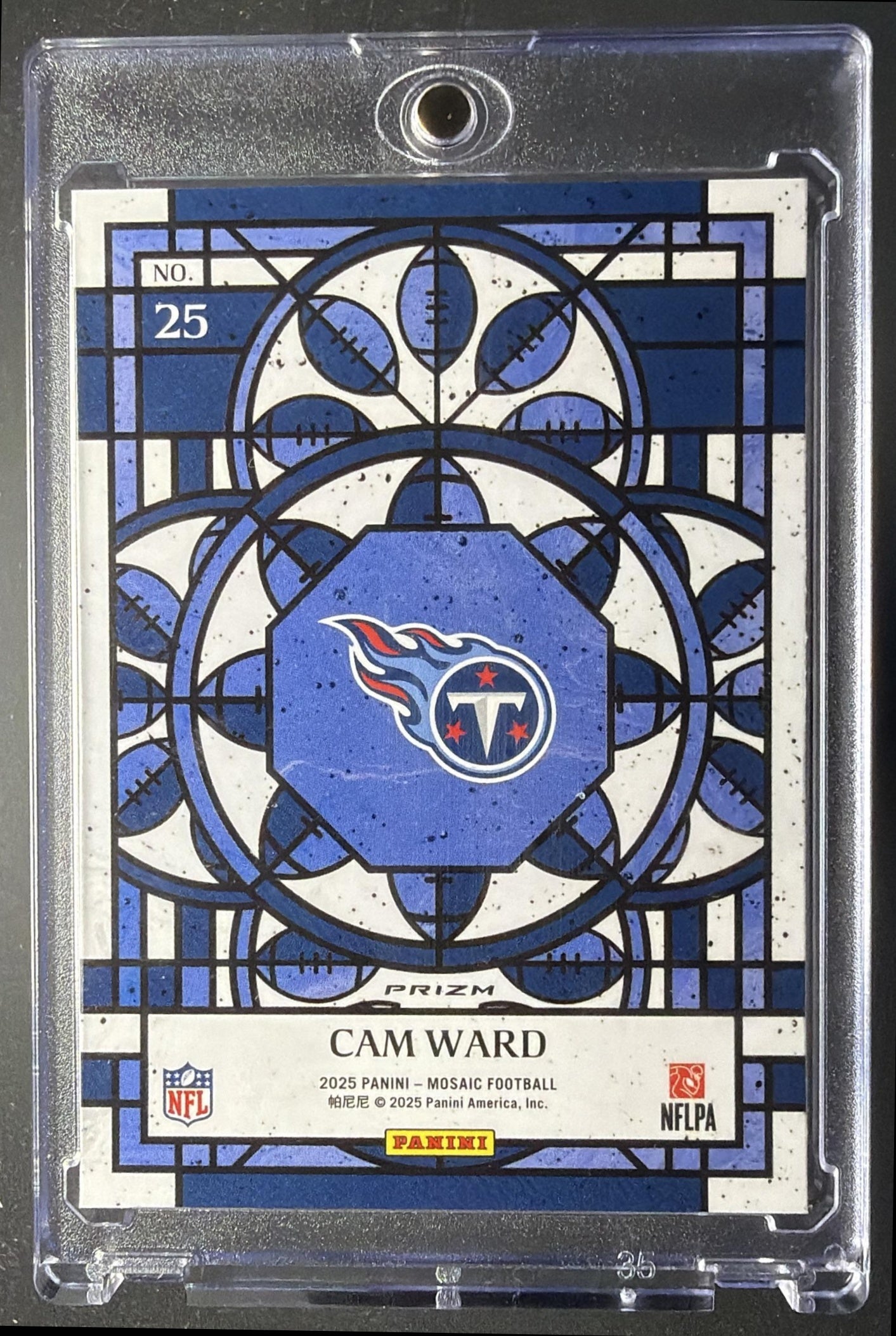 2025 Panini Mosaic Cam Ward #25 Stained Glass RC