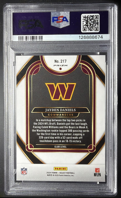 2025 Panini Prizm Draft Picks Jayden Daniels #178 Silver PSA 10