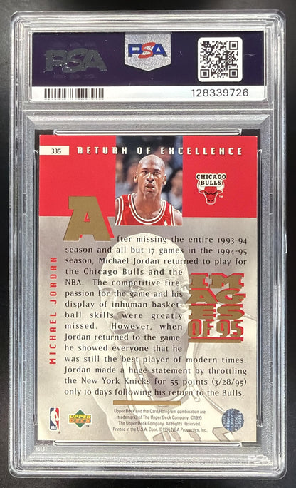 1995-96 Upper Deck Michael Jordan #335 PSA 8