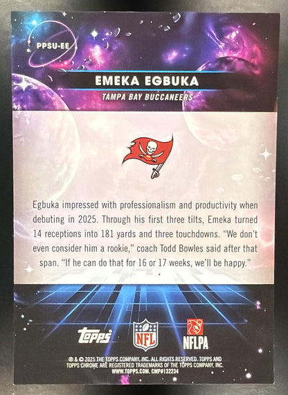 2025 Topps Cosmic Chrome Emeka Egbuka #PPSU-EE Planetary Pursuit Sun RC