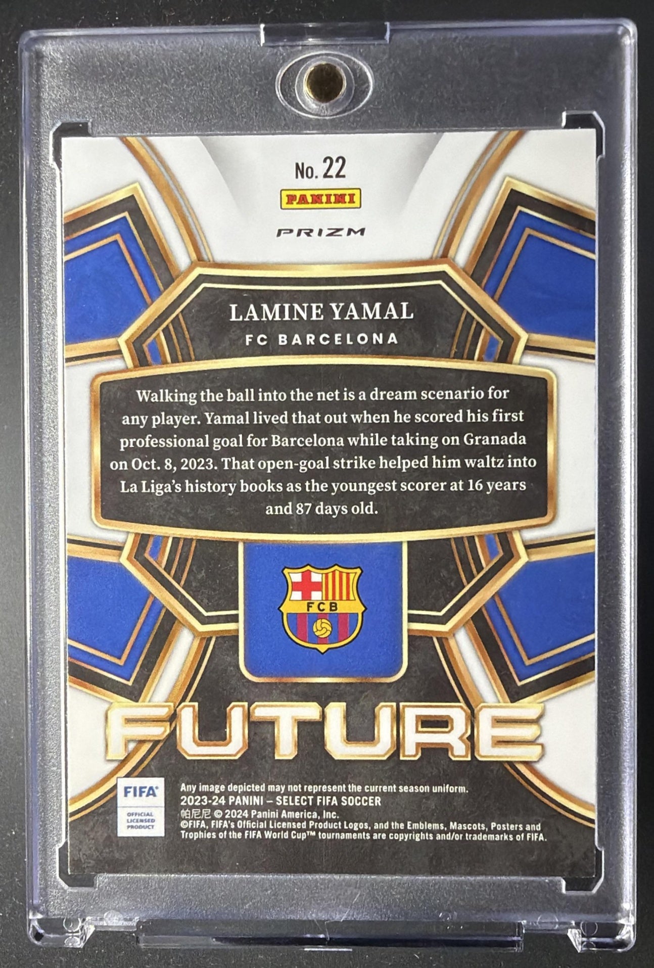 2023-24 Panini Select FIFA Lamine Yamal #22 Future Silver Prizm