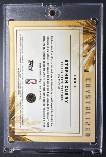 2025-26 Bowman Stephen Curry #CNB-7 Chrome Crystalized SSP