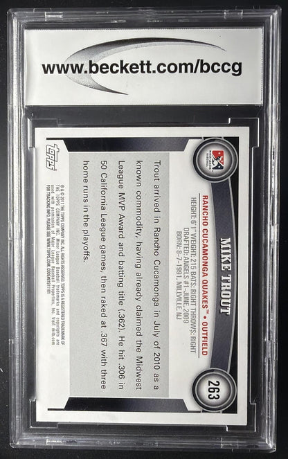 2011 Topps Pro Debut Mike Trout #263 RC BCCG 10