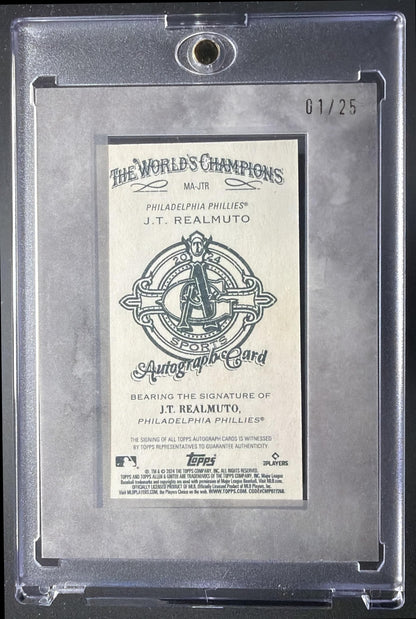 2024 Topps Allen & Ginter X J.T. Realmuto #MA-JTR Framed Mini Auto 1/25