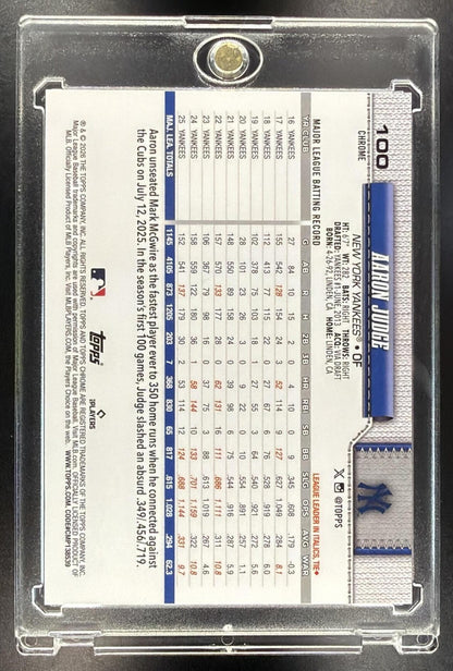 2026 Topps Chrome Aaron Judge #100 Green Wave /99 Refractor
