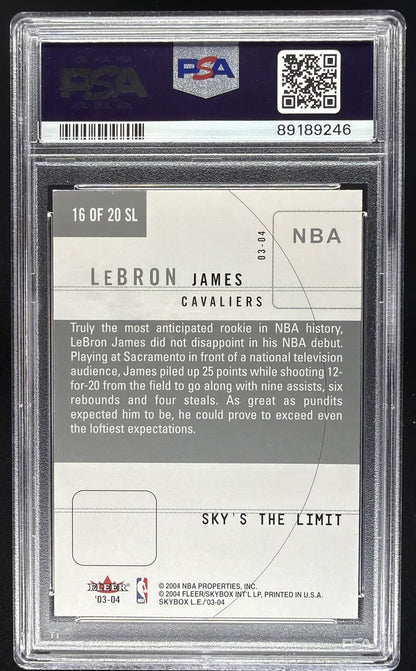 2004-05 Fleer Skybox L.E. LeBron James #23 RC PSA 9