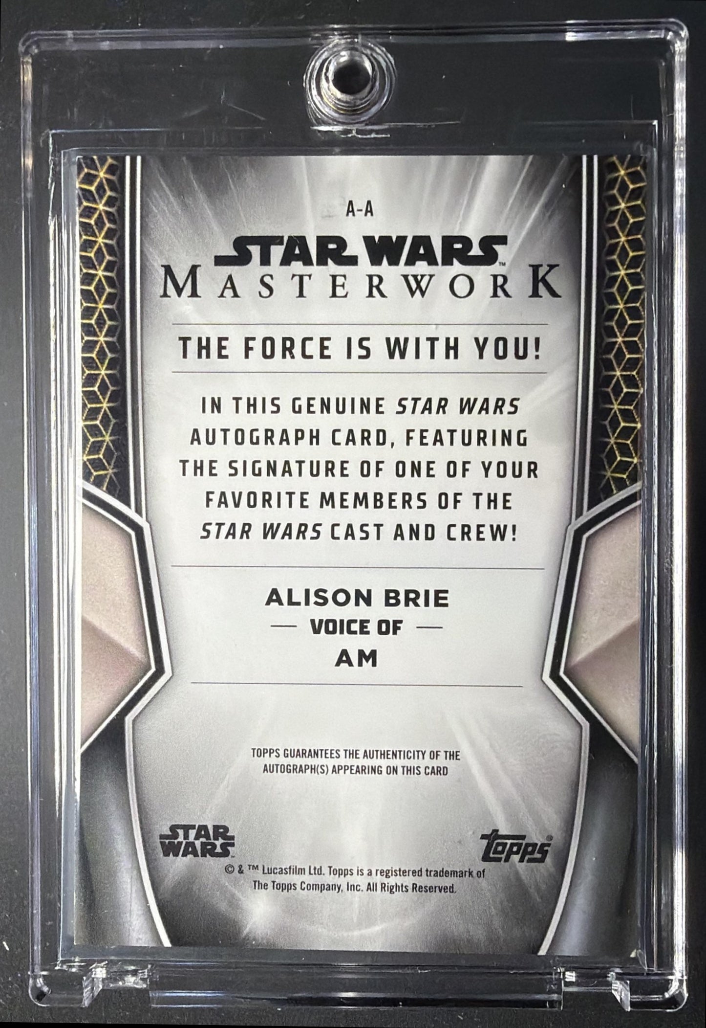 2025 Topps Star Wars Masterwork Alison Brie as Am #A-A Auto