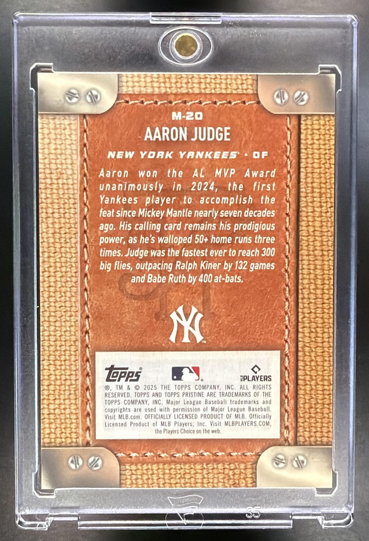 2025 Topps Pristine Aaron Judge #M-20 Monogram