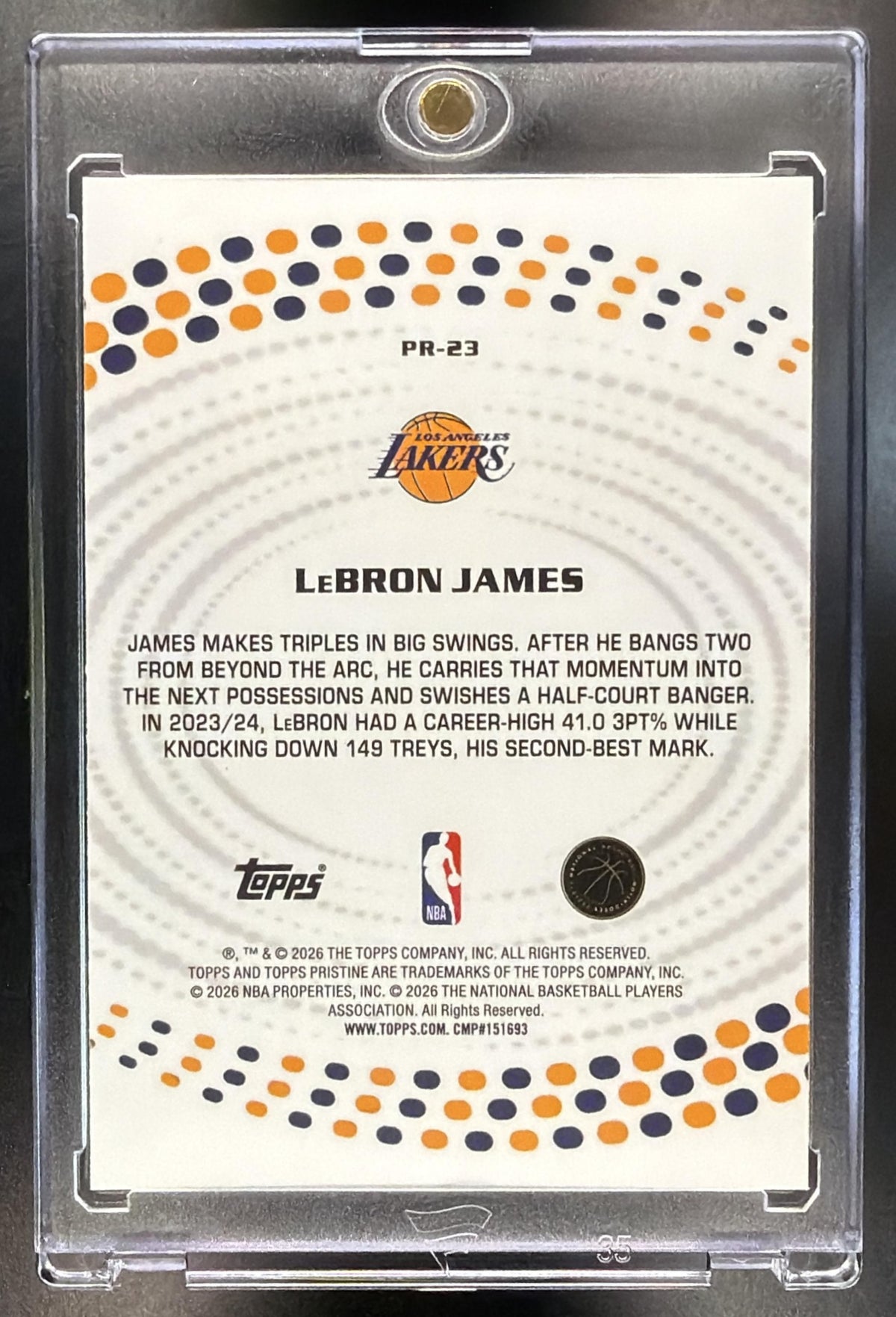 2025-26 Topps Pristine LeBron James #PR-23 Precisionaries Blue Refractor 55/75