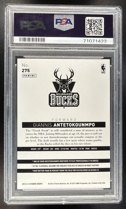 2013-14 Panini Hoops Giannis Antetokounmpo #275 RC PSA 10