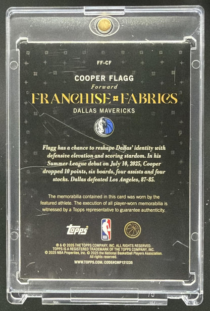 2025-26 Topps Cooper Flagg #FF-CF Franchise Fabrics MEM RC