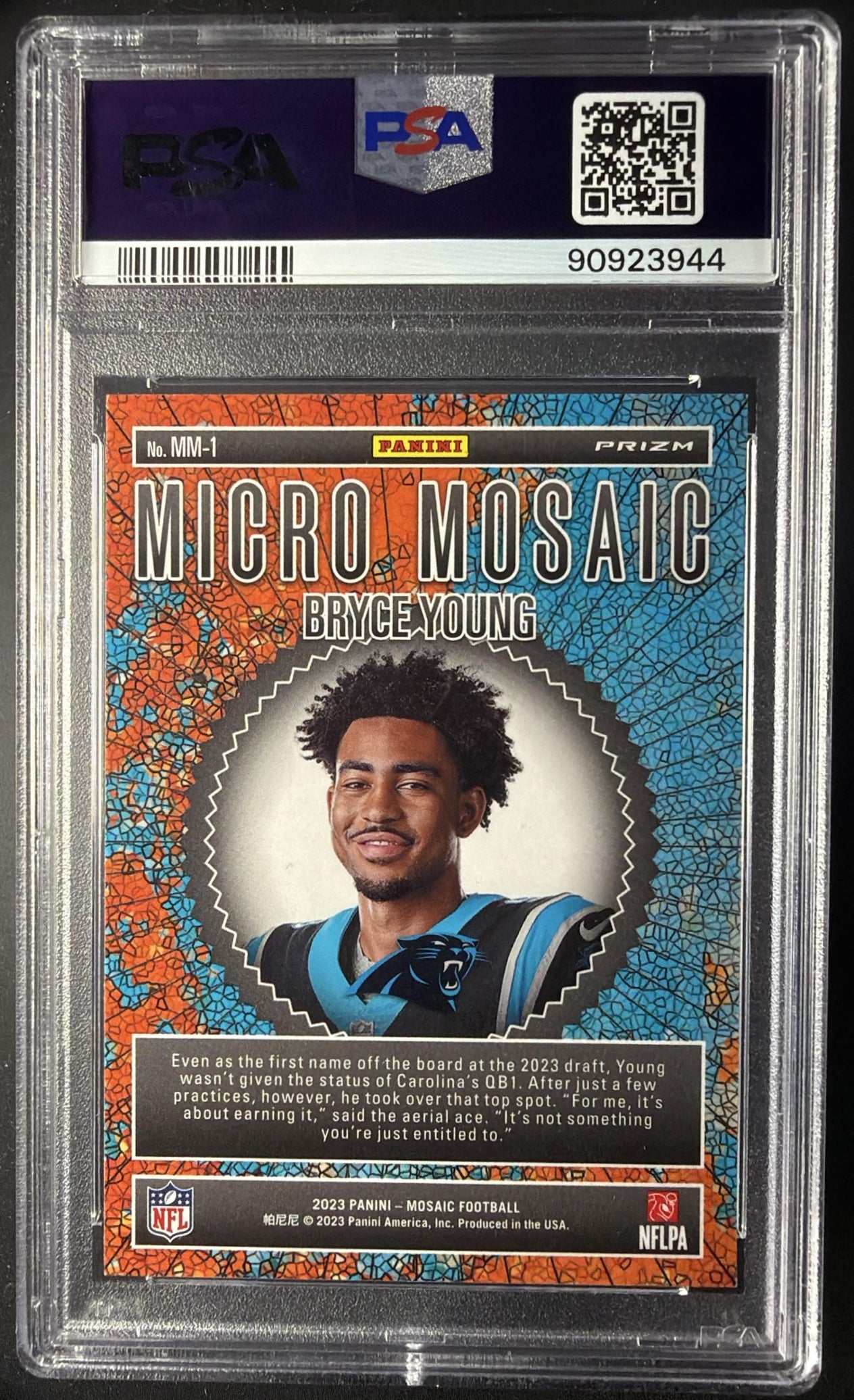 2023 Panini Mosaic Bryce Young #MM-1 Micro Mosaic RC PSA 10