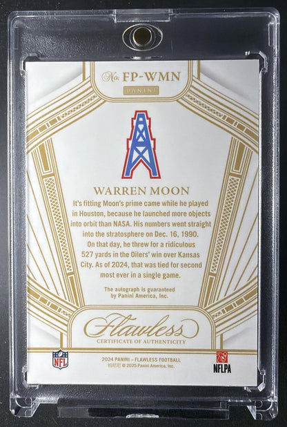 2024 Panini Flawless Warren Moon #5 Performances 7/25 Auto
