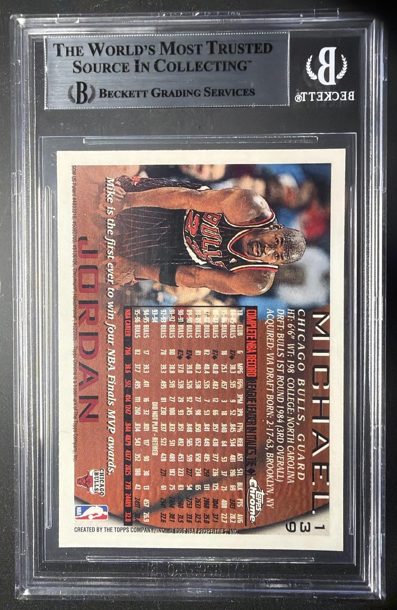 1996-97 Topps Chrome Michael Jordan #139 BGS 8