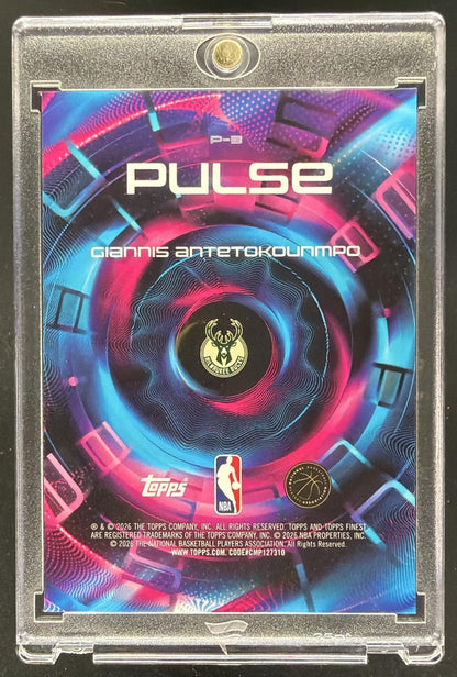 2025-26 Topps Finest Giannis Antetokounmpo #P-3 Pulse SSP