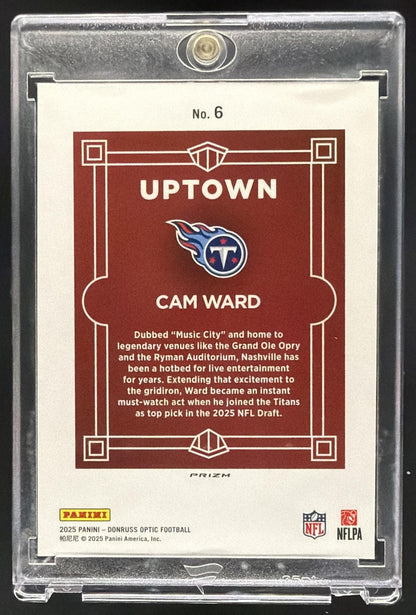 2025 Panini Donruss Optic Cam Ward #6 Uptown RC