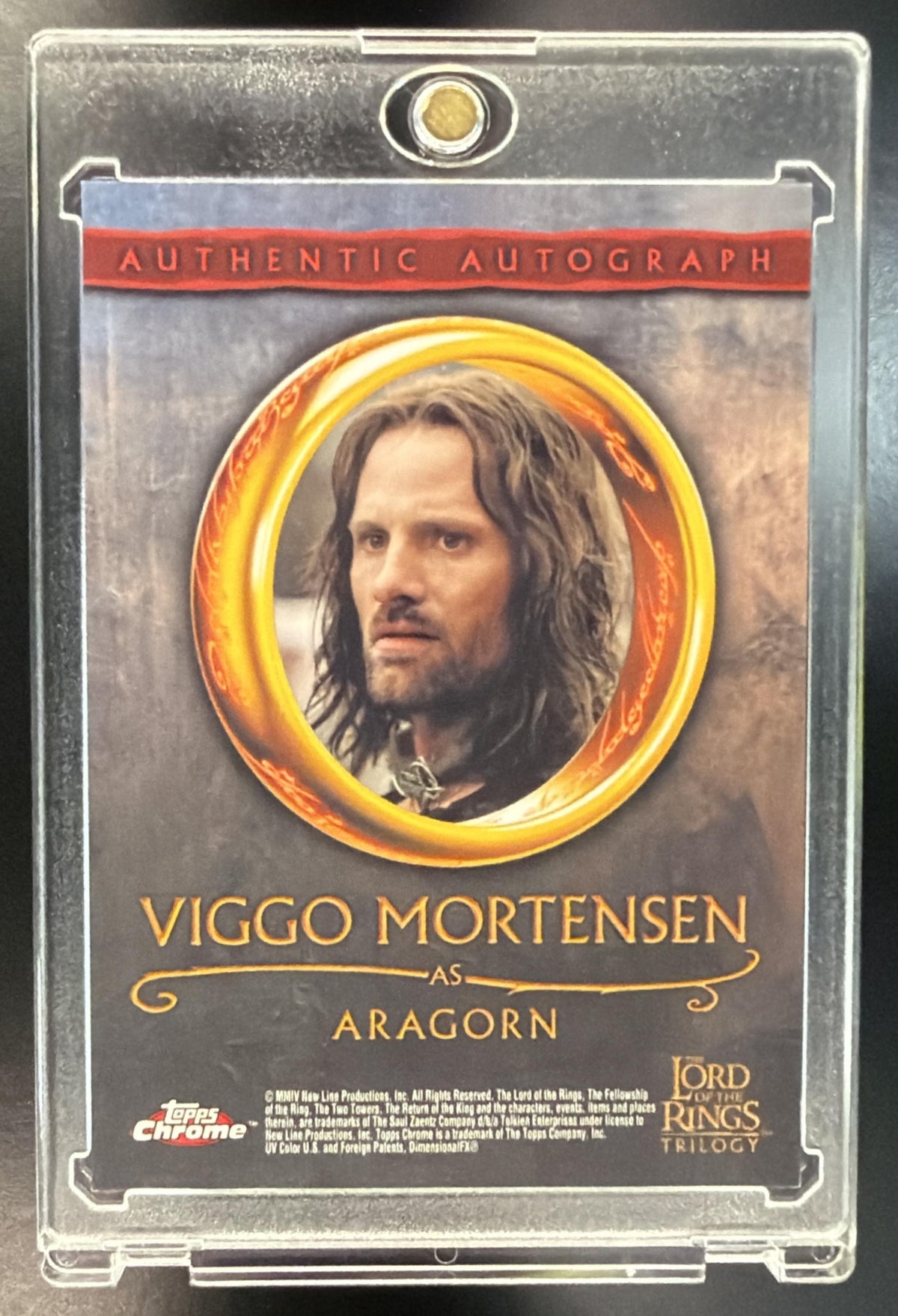 2004 Topps Chrome Lord Of The Rings Aragorn Viggo Mortensen Autograph