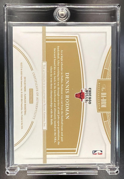 2019-20 Panini Flawless Dennis Rodman #DA-DRM Distinguished Auto Emerald 2/5