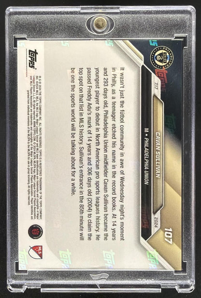 2024 Topps Now MLS Cavan Sullivan Red Rookie /10