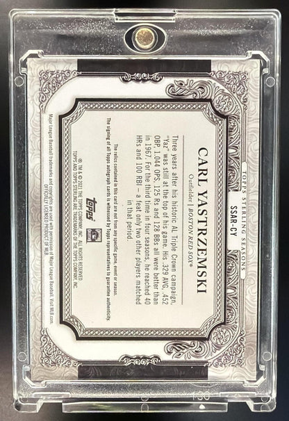 2021 Topps Sterling Carl Yastrzemski #SSAR-CY Patch Auto /15