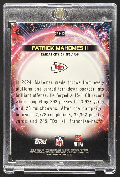 2025 Topps Cosmic Chrome Patrick Mahomes II #SPN-15 Supernova SP