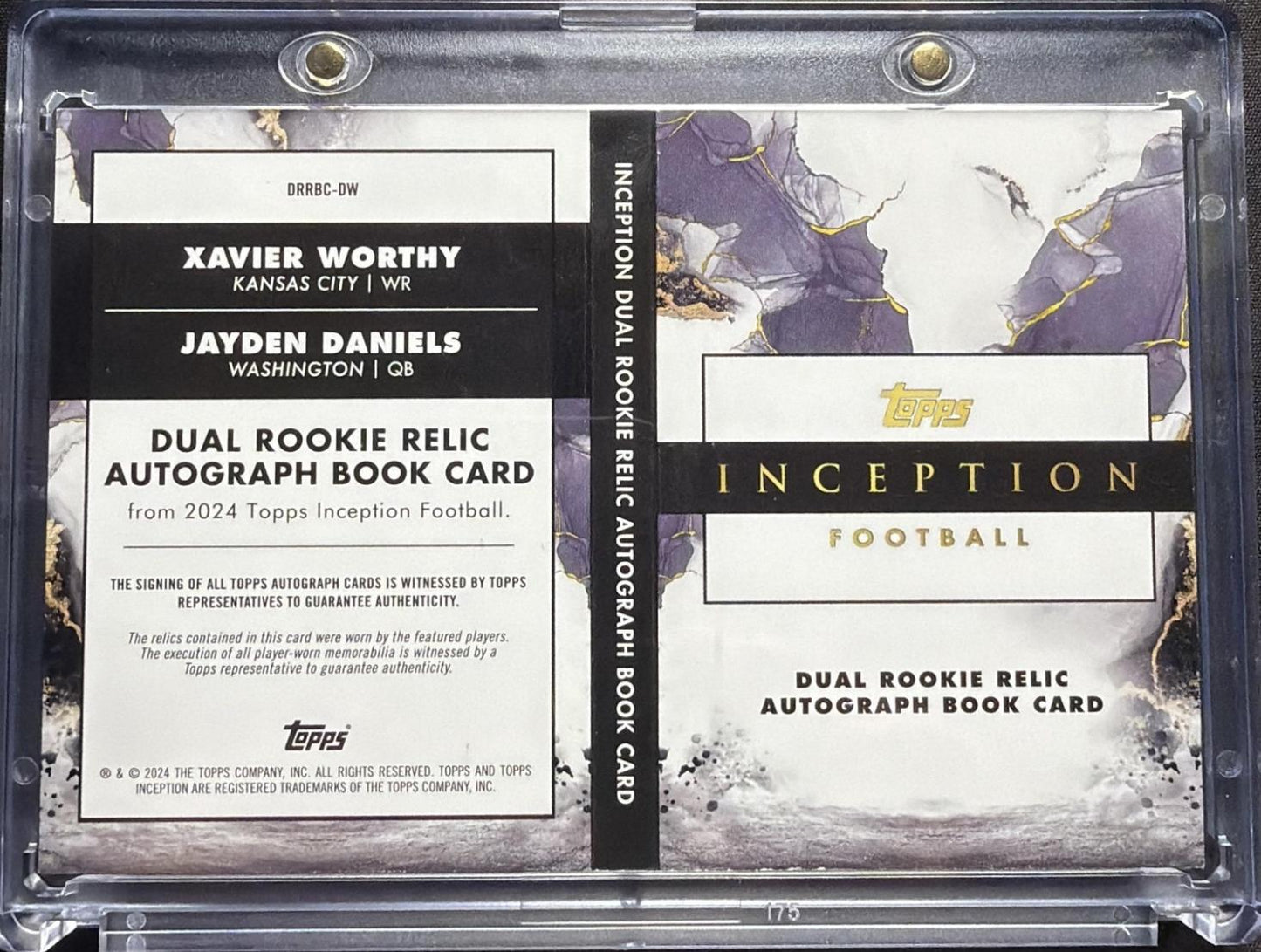 2024 Topps Inception Jayden Daniels #ARBC-JD Genesis Book Red 12/20 RC Auto