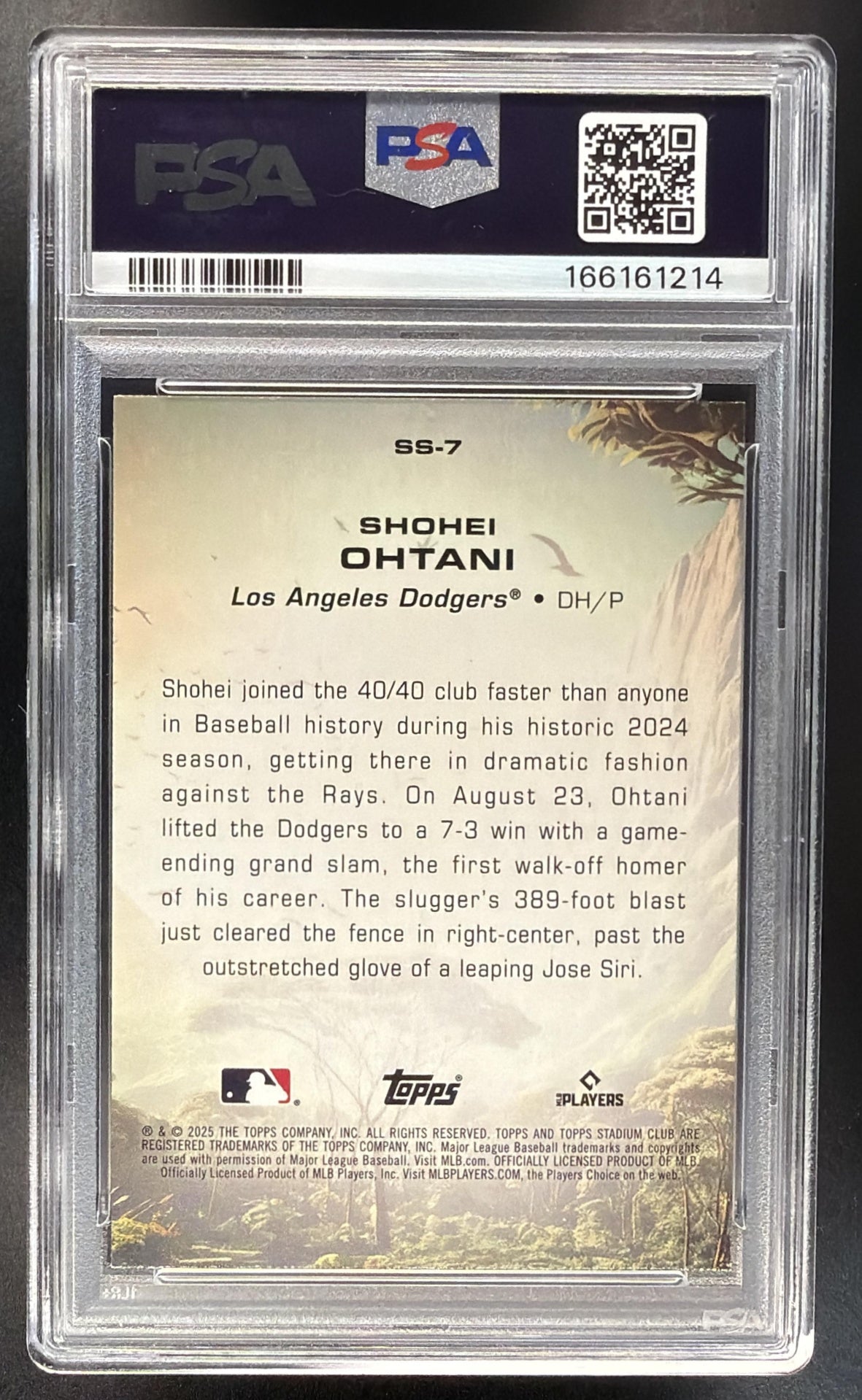 2025 Topps Stadium Club Shohei Ohtani #SS-7 Savage Sluggers PSA 9
