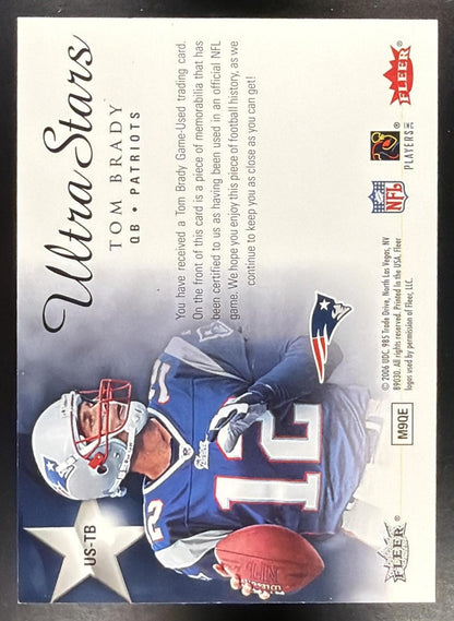 2006 Fleer Ultra Tom Brady #US-TB Stars Jerseys Patch