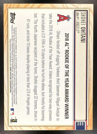 2019 Topps Big League Shohei Ohtani #380 Rainbow Foil 38/100