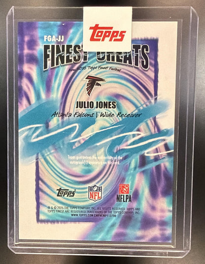 2025 Topps Finest Julio Jones #FGA-JJ Greats Auto Black Refractor 1/10